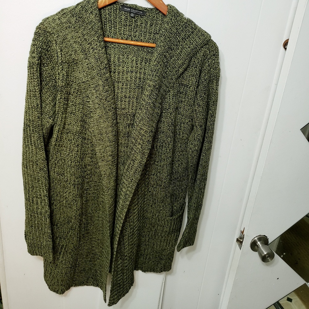 Green Open Front Duster w/Hood